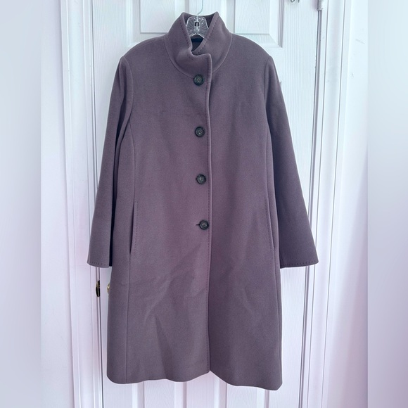 Cinzia Rocca Icons Womens Top Coat, Sz 14 US, Mocha Wool/Cashmere - Picture 1 of 17